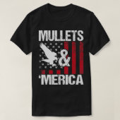 Mullets Merica Patriotic US Flag Redneck Mullet Pr T-Shirt (Design vorne)