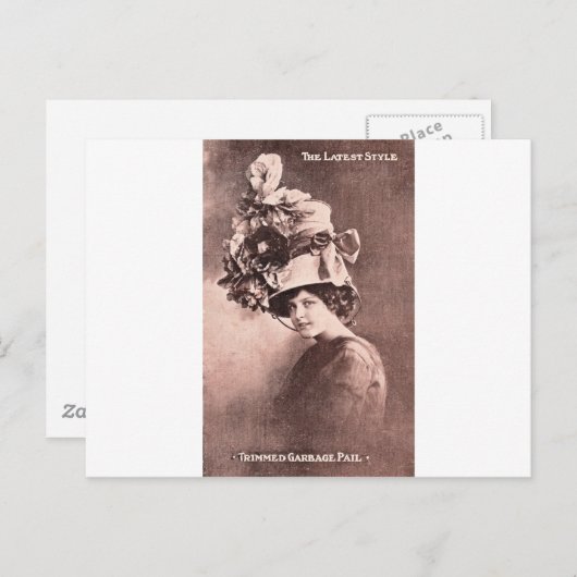 Müllfrau, Königin der Mode Postkarte (Vorne/Hinten)