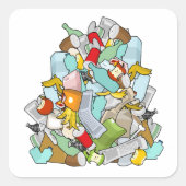 Müllhalde Müllhalde-Aufkleber Quadratischer Aufkleber (Vorderseite)