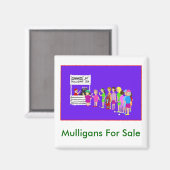 Mulligan Golf Cartoon Magnet (Vorderseite/Rückseite)