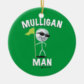MULLIGAN-MANN-LUSTIGE GOLF-VERZIERUNG KERAMIKORNAMENT (Vorne)