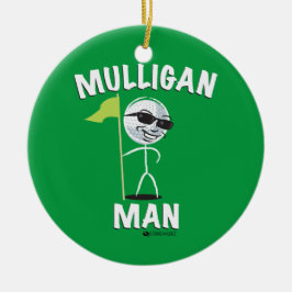 MULLIGAN-MANN-LUSTIGE GOLF-VERZIERUNG KERAMIKORNAMENT