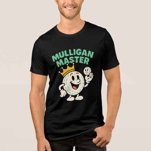 Mulligan Master Golf Spaß Collection Tri-Blend Shirt (Vorderseite)