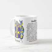 Mullins Familien-Wappen Tasse (Vorderseite Links)