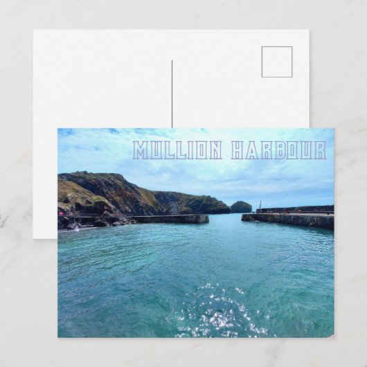 Mullion Harbour in Cornwall Postkarte (Vorne/Hinten)