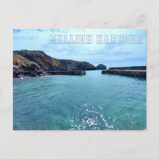 Mullion Harbour in Cornwall Postkarte (Vorderseite)