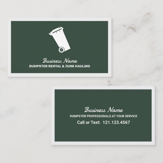 Müllkippe Visitenkarte (Vorne/Hinten)