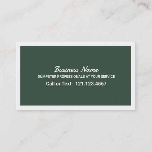 Müllkippe Visitenkarte (Rückseite)