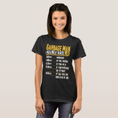 Müllmann-Stundensatz  Müll recyceln Müllabfuhr T-Shirt (Vorne ganz)