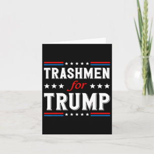 Müllmänner für Trump 2024 Lustige Wahl Müllmann  Karte