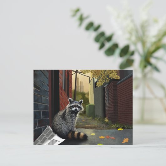 Müllpanda entscheidet postkarte (Stehend Vorderseite)