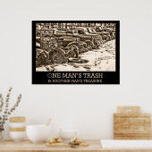 Müllplakat eines Mannes Poster (Küche)