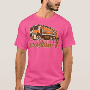Müllsammellastwagen Müllabfuhr Müll zerquetschen T-Shirt