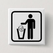 Müllschild Button (Vorderseite)