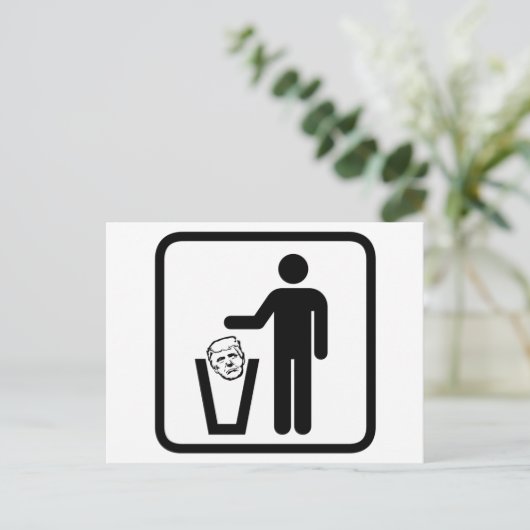 Müllschild Postkarte (Stehend Vorderseite)