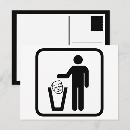 Müllschild Postkarte (Vorne/Hinten)