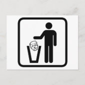 Müllschild Postkarte (Vorderseite)