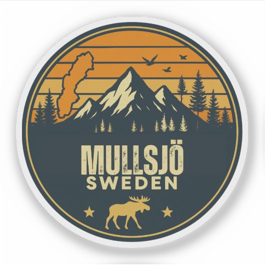Mullsjö, Schweden Aufkleber (Vorderseite)