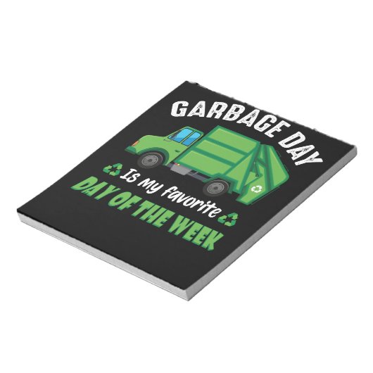 Mülltag Kinder Müllwagen Notizblock (Rotiert)