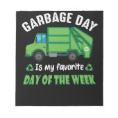 Mülltag Kinder Müllwagen Notizblock (Vorderseite)