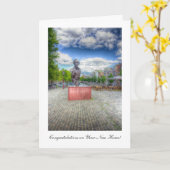 Mulltatuli Statue - Herzlichen Glückwunsch zum neu Karte (Gelbe Blume)