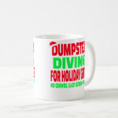 Mülltaucher-Weihnachtsmann-Mütze Kaffeetasse (VorderseiteRechts)
