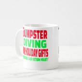 Mülltaucher-Weihnachtsmann-Mütze Kaffeetasse (Vorderseite Links)