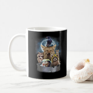 Mülltiere, den Mond anheulend Lustiges Müll-Team Kaffeetasse