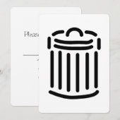 Mülltonne-Symbol Einladung (Vorne/Hinten)