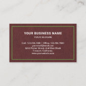 Mülltransporter für die Entfernung von Braunleder Visitenkarte (Rückseite)