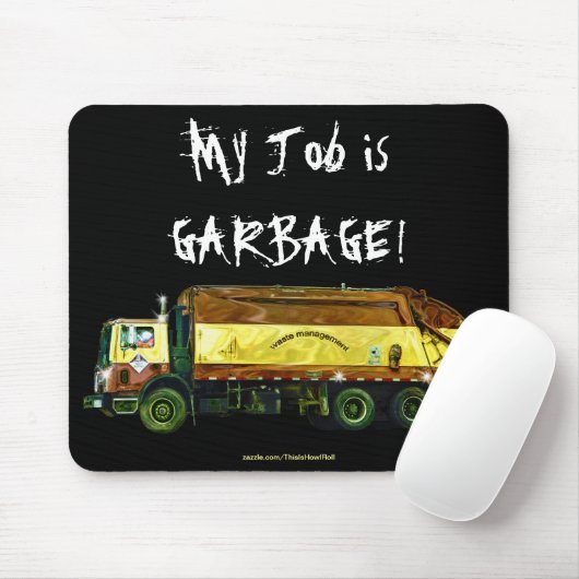 Mülltransporter für die Entsorgung von Abfällen Mousepad (Mit Mouse)