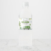 Mülltransporter - Geburtswasserflasche Wasserflaschenetikett (Vorderseite)