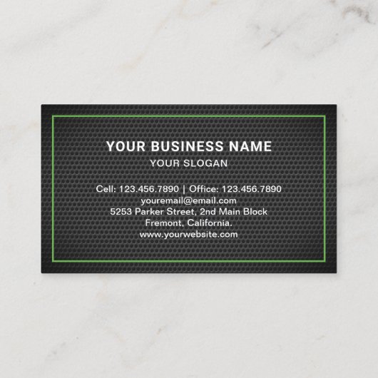 Mülltransporter Visitenkarte (Rückseite)