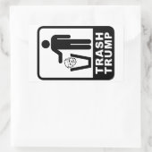 Mülltrump Rechteckiger Aufkleber (Tasche)