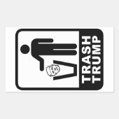 Mülltrump Rechteckiger Aufkleber (Vorderseite)