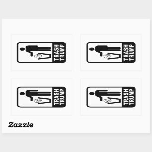 Mülltrump Rechteckiger Aufkleber