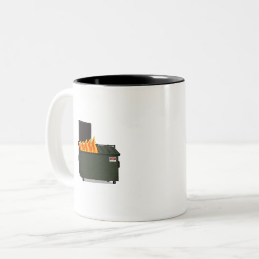 Müllverbrennung Zweifarbige Tasse (Vorderseite Links)