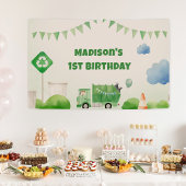Müllwagen 1. Geburtstag Party Banner