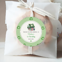 Müllwagen 1. Geburtstag Party Geschenkanhänger