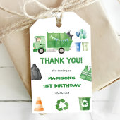 Müllwagen 1. Geburtstag Party Geschenktasten Geschenkanhänger