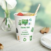 Müllwagen 1. Geburtstag Party Papierabfälle Pappbecher