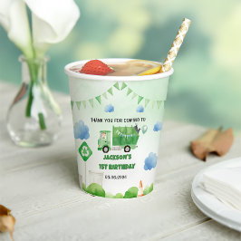 Müllwagen 1. Geburtstag Party Pappbecher