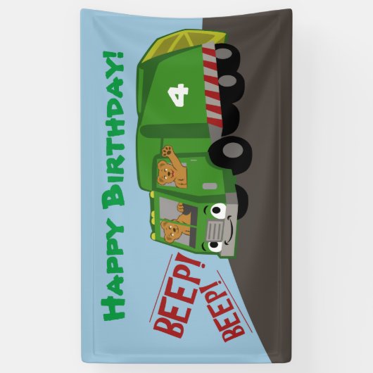 Müllwagen Banner (Vertikal)