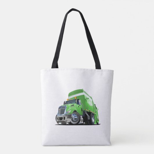 Müllwagen Cartoon Tasche (Rückseite)