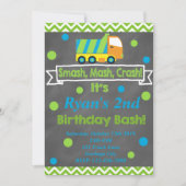 Müllwagen Einladung (Vorderseite)