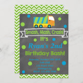 Müllwagen Einladung (Vorne/Hinten)