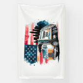 Müllwagen für Trump Banner (Vertikal)