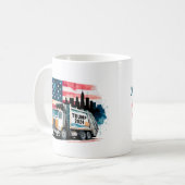 Müllwagen für Trump Kaffeetasse (Vorderseite Links)