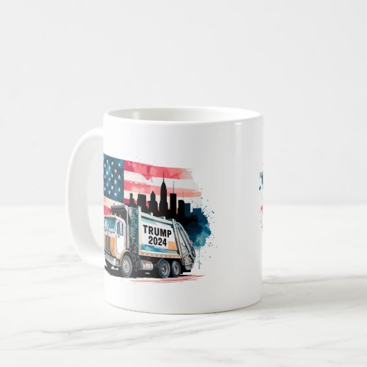 Müllwagen für Trump Kaffeetasse (Vorderseite Links)