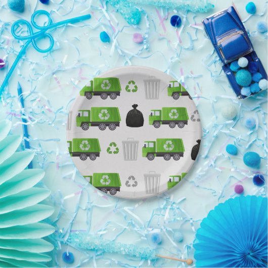 Müllwagen - Geburtstag Pappteller (Party)
